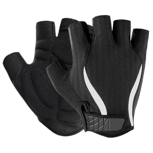 Sporthandschuhe, Fahrradhandschuhe | Halbfinger-Motorradhandschuhe | Stoßdämpfende Handschuhe, reflektierende Fäustlinge für Sport, Motorrad, Radfahren, Wandern, Camping von Generic