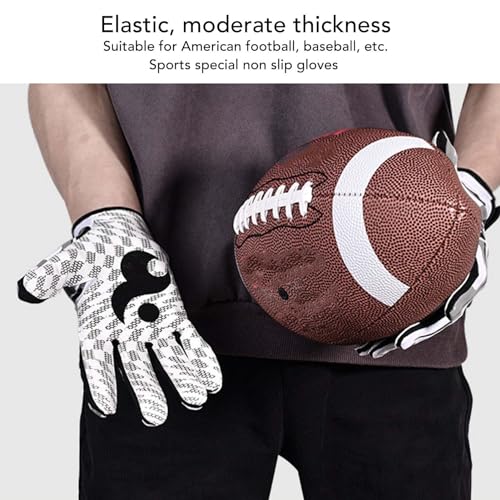 Sporthandschuhe, rutschfeste American-Football- in Silikonoptik und Hoop-Mesh-Fingerspitzen für Rugby (L) von Generic