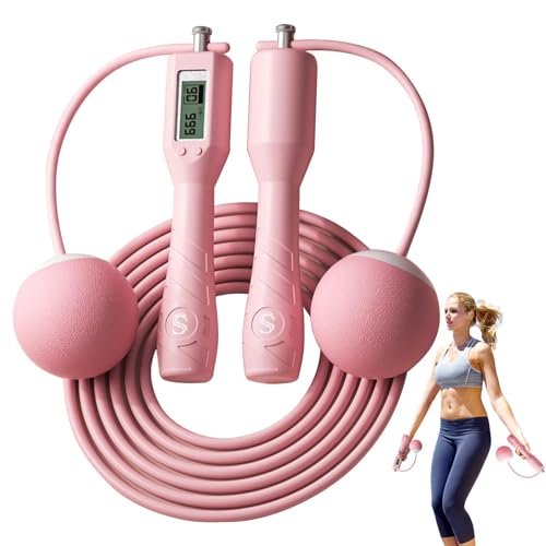 Springseile für Fitness,Springseil für Männer | Flexibles Smart Jump Rope Springseil mit Zähler | Rutschfestes Übungs-Springseil, kabelloses Springseil für Damen und Herren von Generic