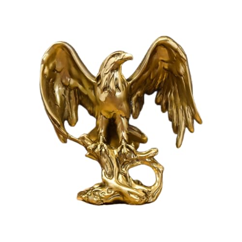 Statue Golden Eagle Ornamente Home Veranda Studie Schreibtisch Dekoration Ornamente – Holzmaserung Farbe – Attack Eagle von Generic