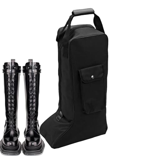 Stiefeltaschen für Cowboystiefel, Cowboystiefeltaschen für Reisen, Skischuhtaschen, wasserdichte und staubdichte Schuhtasche, Stiefelaufbewahrungstasche, Tasche, Schwarz , Se référer au descriptif, von Generic