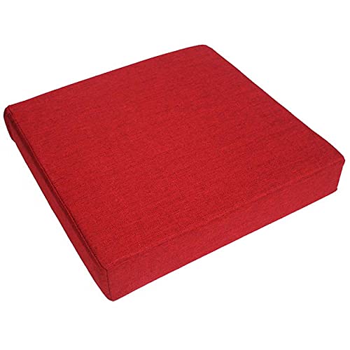 Stuhlkissen, Sitzpolster für drinnen und draußen, Dicke Stuhlsitzpolster, 45 x 45 cm, 50 x 50 cm, weiche Stuhlpolster für Esszimmer, Büro, Garten (45 x 45 x 5 cm, rot) von Generic