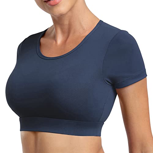 T-Shirt Damen Crop Top Langarm Sportshirt Sexy Sport Oberteil Bauchfrei Sommer Laufshirt Funktionsshirt Atmungsaktiv Leicht Yoga Fitness Shirts Schnelle Trockene Sporttop T-Shirt Damen Crop Top Langarm Sportshirt Sexy Sport Oberteil Bauchfrei Sommer Laufshirt Funktionsshirt Atmungsaktiv Leicht Yoga Fitness Shirts Schnelle Trockene Sporttop von Generic
