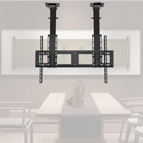 TV Bracket Motorisierte TV-Deckenhalterung für den Tisch, höhenverstellbarer elektrischer TV-Lift mit Fernbedienung, teleskopischer elektrischer TV-Lift mit automatischer Hebefunktion, passend für von Generic