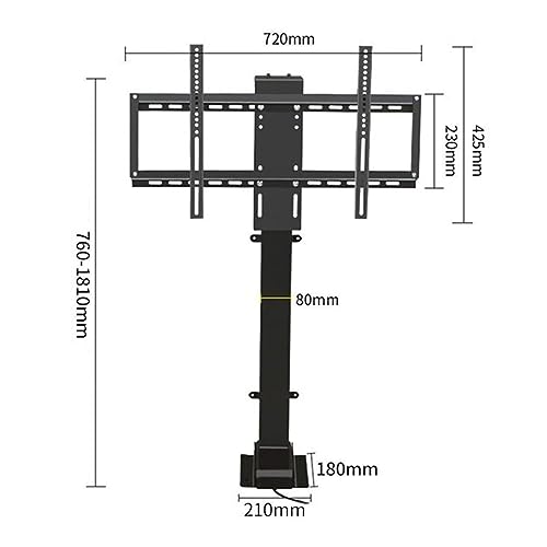 TV Bracket TV-Ständer, elektrische Decken-TV-Halterung – verstellbare Decken-TV-Halterung, motorisierter Lift für 26 bis 75 Zoll Fernseher, motorisierte TV-Halterung mit Fernbedienung und von Generic