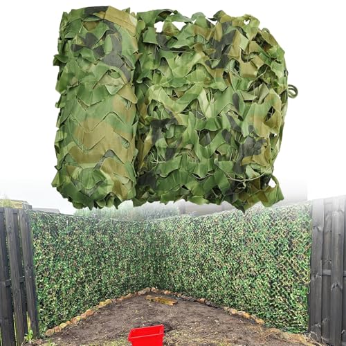 Tarnnetz Camouflage Netz Militär Camo Tarnung Net für Dekoration Armee Wildcampen Sonnenschutnetz 1.50m 2.0m 3.0m 4.0m 5.0m 6.0m 8.0m 9.0m 10.0m 12.0m 20.0m Jagd Tarnung Netz(Grün,2x7.0m) von Generic