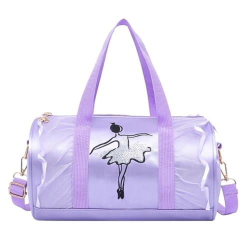 Taschen/Strand Taschen Süße Ballett-Tanztasche für Kinder, Tutu-Kleid, Tanztasche, personalisierte Tasche für Mädchen, Ballerina-Reisetasche Schlupfhosen Damen Mit Taschen (Purple, One Size) von Generic