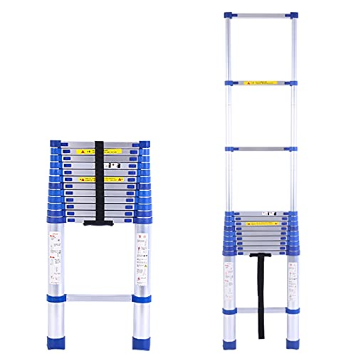 Teleskopleiter für 8 m/ 7 m/ 6,2 m/ 5 m/ 4,2 m/ 3,8 m/ 2,6 m Dachzelt, Aluminium-Verlängerungs-Teleskopleiter für Dachbodendach von Loft Home RV, Tragkraft 150 kg von Generic