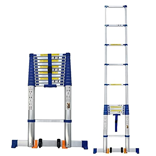 Teleskopleiter für 8 m/ 7 m/ 6,2 m/ 5 m/ 4,2 m/ 3,8 m/ 2,6 m Dachzelt, Aluminium-Verlängerungs-Teleskopleiter für Dachbodendach von Loft Home RV, Tragkraft 150 kg von Generic