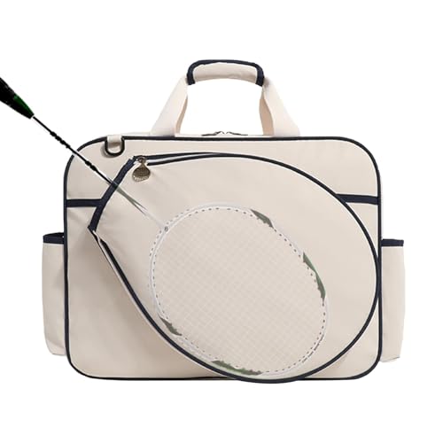 Tennistasche – Tragetasche für Tennis, modische Schlägertasche | Wasserdichter Tennisschläger-Einzelrucksack mit großer Kapazität, Badmintonschläger-Umhängetasche für Pickleball-Paddel-Tennisschläger von Generic