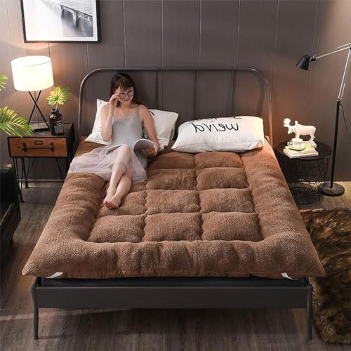 Thickened Lamb's Wool Plus Samt Mattress Cushion für Zuhause Doppel Bett Quilt Boden Matte für Studenten Dormitory Tatami Futon Mattress mit faltendem Design Doppel Größe faltbare Matte für Singl von Generic