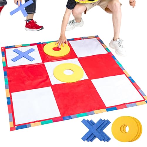 Tic-Tac-Toe Outdoor-Spiel, großes Hofwurfspiel, wasserdicht, tragbar, Rasen, Outdoor-Spiele für Erwachsene, Camping-Spiele, Spaß für Kinder und Erwachsene von Generic