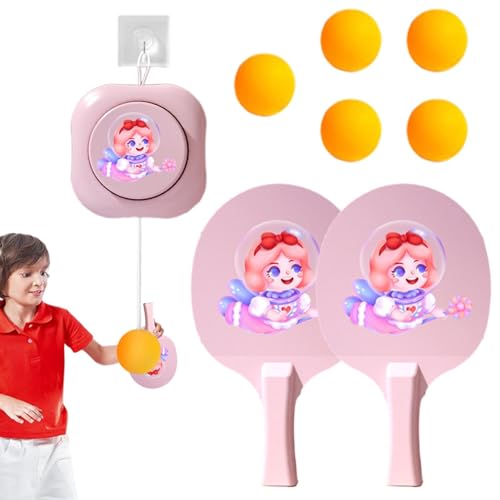 Tischtennis-Trainer für Kinder, Indoor-Hanging-Tischtennis, Elastisches Trainerset zum Aufhängen für Pingpong, Trainings-Sparring-Set, multifunktionales, verstellbares interaktives Trainingsgerät für von Generic