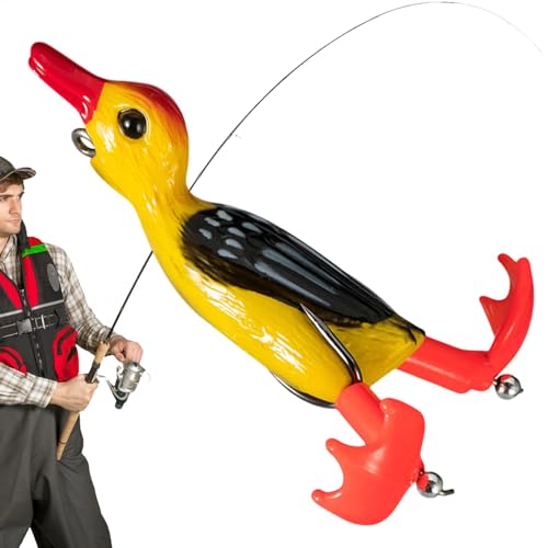 Top Water Enten-Angelköder, Entenköder - Soft Propeller Duck Lure Swimbait | -Enten-Topwater-Angelköder mit spritzenden Füßen für Barschforellen-Crappie von Generic