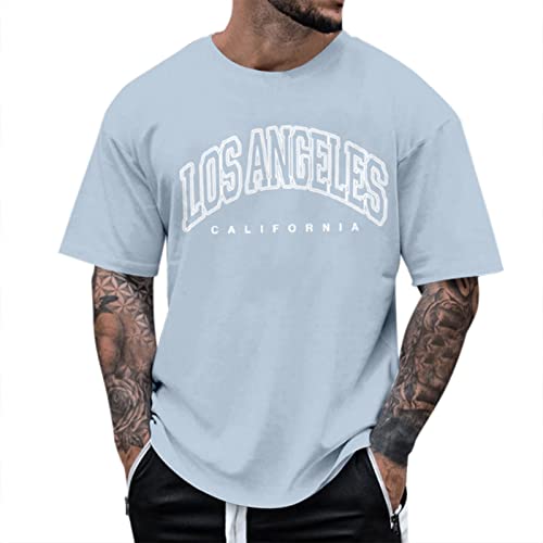 Tops Basic Männer T-Shirt Herren Casual Shirts Herren Fitness Tops Smile Printed Kurzarm Slim T-Shirt Sommer Casual Bluse von Generic