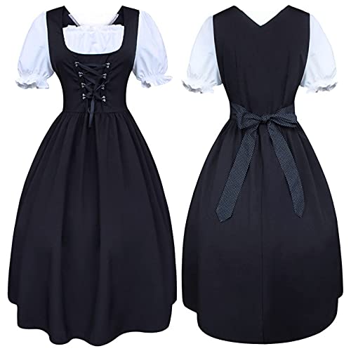 Trachtenmieder Damen Grosse Grössen Günstig Kurzarm Elegant Dirndl Trachtenmode Stretch midi Modern Hochgeschlossen Trachtenmieder Trachtenkleid Festlich Gr 48 Trachtenrock Dirndlbluse von Generic