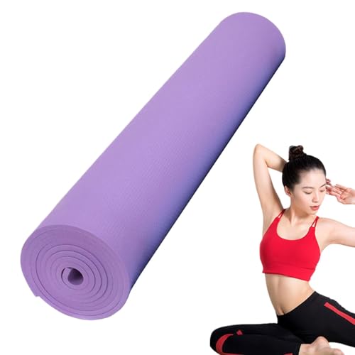 Tragbare Yogamatte – Yogamatte, reißfeste Übungs-Yogamatte | Fitnessmatte und Bodentraining für Erwachsene, rutschfeste Yogamatte mit Schlaufe für Zuhause und Büro von Generic