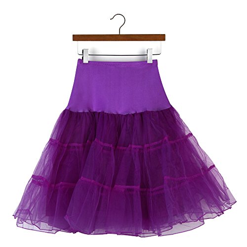 Tüllrock Damen Karneval Kostüm Kurz Rock Hohe Taille Tutu Rock Tüllrock Petticoat 50er Puffy Tütü Minirock Reifrock Unterrock Tüll Underskirt Retro Party Kostüme Tanzen von Generic