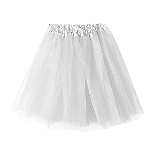 Tüllrock Damen Retro Tütü Rock, Karnevalskostüme Tutu Unterrock Tanzrock 80er Puffy Tüllrock Tütü Röcke Tüll Petticoat Für Karneval Partykleid von Generic