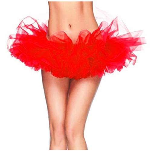 Tütü Damen, Faschingskostüme Damen Sexy Tüllrock, Minirock sexy Bonbonfarbe Glitzer Rock Erwachsene Größe 3 Lagig Tüll Tüllrock Ultrashort Klassiker Ballettrock Karneval Rockabilly Party Tutu Rock von Generic