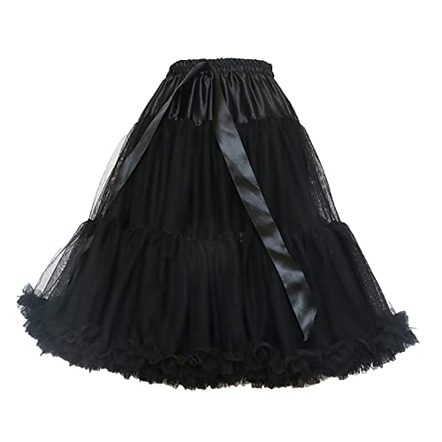 Tutu Tüllrock Damen Petticoat, Damen Karneval Kostüm Tüllrock Faschingskostüme Kostüm 50er 80er Jahre Damen Tüllrock Ballettkleidung 80er Jahre Outfit von Generic