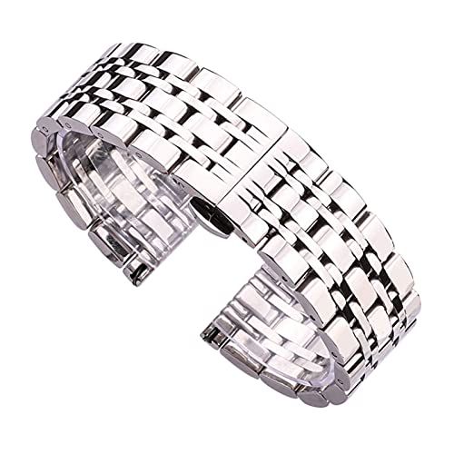 Uhrenarmband Edelstahl Armband Armband 20mm 22mm Herren Metall Poliert Uhrenarmband Uhren Zubehör Armband von Generic