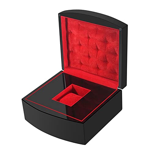 Uhrenbox, Holz-Uhrenbox, Einzeluhr-Aufbewahrungsbox mit abnehmbarem Kissen, Armbanduhr-Display-Box, schwarzer Uhren-Organizer für Aufbewahrung und Präsentation von Generic