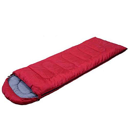 Umschlagschlafsack für Outdoor-Camping, Thermo-Winterschlafsack für Erwachsene, Schlafsack für Reisen im Freien (rot) von Generic