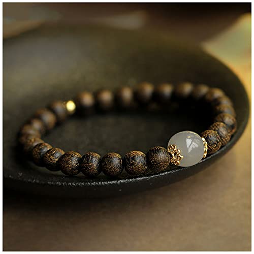 Unisex-Armband mit natürlichen Adlerholzperlen, Sandelholzperlen, Gebet, buddhistischer Rosenkranz, Mala-Armbänder Unisex-Armband mit natürlichen Adlerholzperlen, Sandelholzperlen, Gebet, buddhistischer Rosenkranz, Mala-Armbänder von Generic
