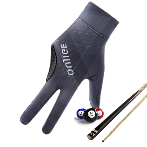 Unisex-Pool-Handschuhe, 3-Finger-Einzel-Pool-Handschuhe | Weiche Pool- und Billardhandschuhe - Unisex-Billardzubehör Queue-Aktionshandschuhe für Amateur- oder -Billardspieler von Generic