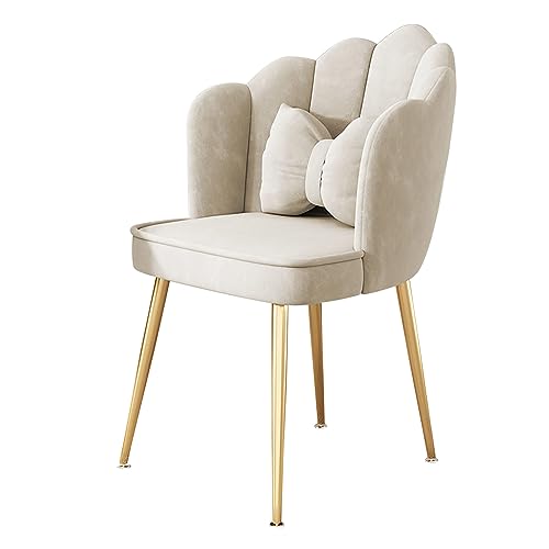 Velvet Dining Chairs, Upholstered Kitchen Tub Chair Armchair with Gold Metal Legs, Leisure Side Chairs for Dining Room Living Room Bedroom von Generic