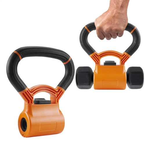 Verstellbarer Hantelgriff – Kettlebell-Griff mit Griff – gewichtsverstellbarer Übungsgriff – Gewichtsgriff, Reise-Trainingsausrüstung, Hantel, Kettlebell, Gewichtheben, Bodybuilding, Fitnessstudi von Generic