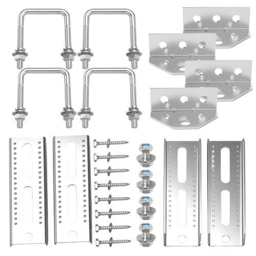 Verzinktes, Drehbares Etagenbett-Halterungsset – 4 X Etagenbett-Halterungen Für Bootsanhänger | 8-Zoll-Bootsanhänger-Zubehör Und -Teile Mit Hardware, Drehbarer Oberer Kojenhalterungssatz Für Bootsanhä von Generic