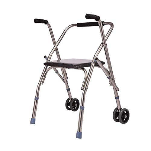 Walking Frame Walker Walker, Foldable Storage, with Roller with seat Plate, Maximum Load Capacity 300 lbs von Generic