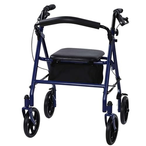 Walking aids Leichter Faltbarer Rollator, Gehgestell mit Rädern, Gehhilfe für Senioren beim Einkaufen, Blau Walking aids von Generic