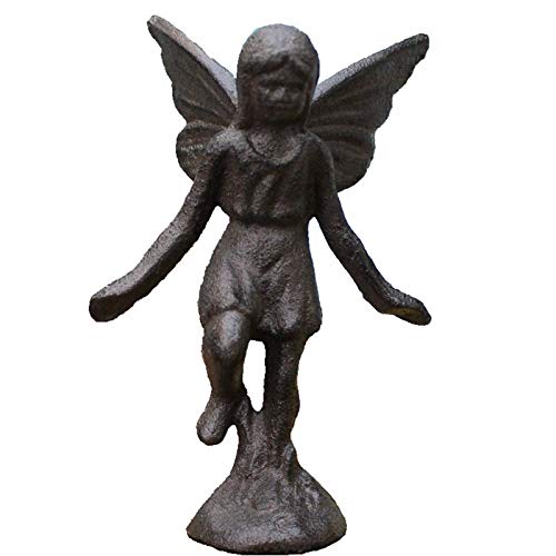 Wall Art Engelsstatue für Garten-Außenfiguren, Cherubim-Haus drinnen und draußen, dekorativ, religiöses Geschenk, metallisch Bedroom Decor von Generic