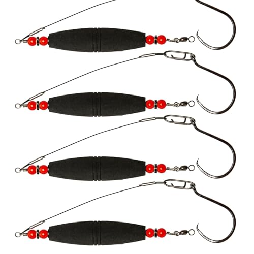 Waller-Angelgerät – hochwertiger Schaumstoff | Rattle Float Welsköder | 4 Stück 7,6 cm Schaumstoff-Peg-Schwimmer | Verbesserte Bait-Rig-Funktion | Wels-Angelzubehör für erfolgreiche Angeleinsätze von Generic