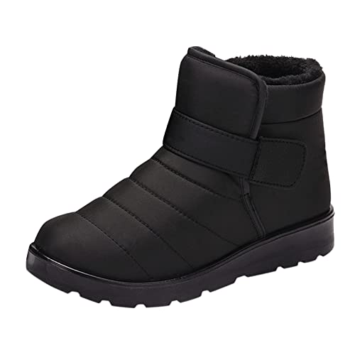 Wanderstiefel Damen Wasserdicht Schneestiefel Paar Herren Damen Winter Flach Warm Kurz Schneestiefel Mädchen von Generic