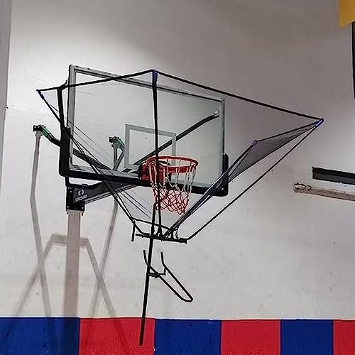 Wandmontierter Basketball Hoop Rebounder Shot Basketball Returner Basketball Shot Returner Hängender Basketball Return Aufsatz für Korb, Großer Basketball Return Drehbar, Basketball Wurf Übu von Generic