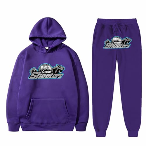 Warehouse Deal Retourenware, Jogginganzug Mädchen Sportsachen Jungen Bequemer Langarm Hoodie Und Hose Sportanzug Fitness Gym Trainingsanzug Unisex Trainingsanzug Kinder Mädchen (Dark Purple,120) von Generic