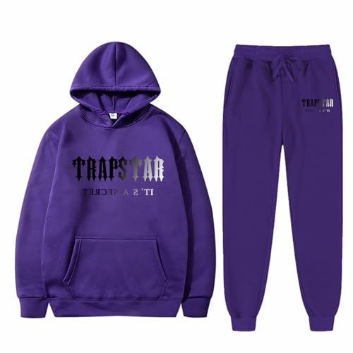 Warehouse Deals Angebote, Jogginganzug Kinder Jungen Jogginghose Teenager Mädchen Bequemer Langarm Hoodie Und Hose Sportanzug Fitness Gym Trainingsanzug Unisex Turnsachen Kinder (Dark Purple,160) von Generic