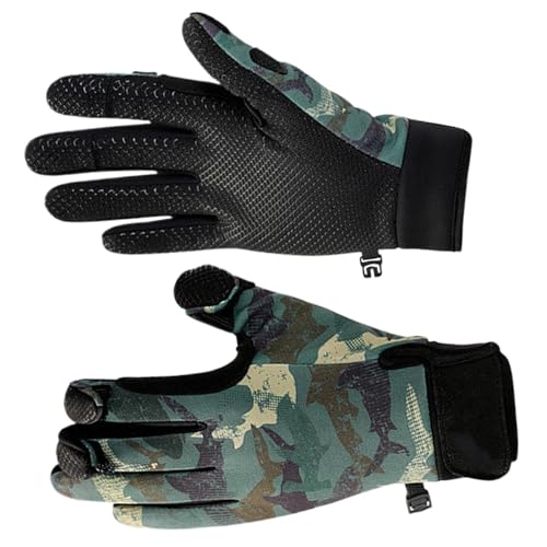 Warme Angelhandschuhe, Eisfischerhandschuhe,Outdoor Fleece Eisfischen Fingerlose Handschuhe | Touchscreen-Handschuhe zum Fliegenfischen, rutschfeste warme Handschuhe für kaltes Wetter für Männer und F von Generic