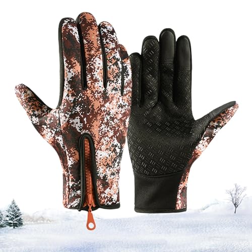 Warme Radfahren-Fäustlinge,Phone Touch Winter-Fäustlinge - 1 Paar Touch Control warme Handschuhe für und Winter,Kleidung für kaltes Wetter, wasserdichte Handschuhe, rutschfeste Sportbekleidung zum Fah von Generic