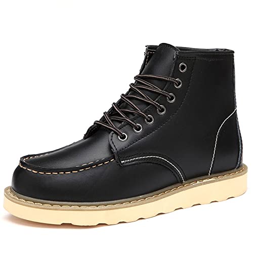 Warme und praktische Winterschuhe, Motorradstiefel, Winter-Herren-Schneestiefel, warme Herren-Lederstiefel, Outdoor-Sportarten, rutschfeste Herren-Freizeit-Wanderstiefel, Turnschuhe von Generic