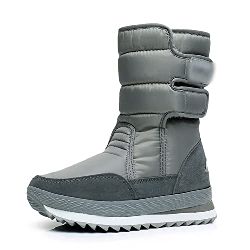 Warme und praktische Winterschuhe Damenschuhe Damenschuhe Winter Damen Warmes Fell Wasserabweisendes Obermaterial Plus Size Mode rutschfeste Sohle Klassische Schneestiefel von Generic