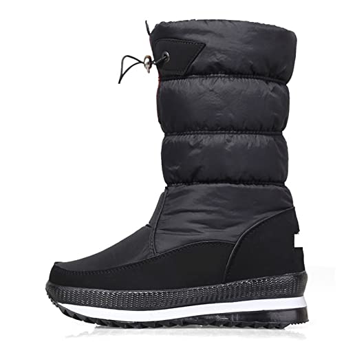 Warme und praktische Winterschuhe. Damenschuhe. Mittlere Waden-Schneestiefel. wasserdichte Damen-Winterschuhe. Damen-Plateau-Gummistiefel für Damen. von Generic