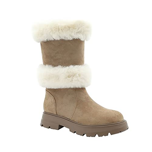 Warme und praktische Winterschuhe. Damenschuhe. Winter-Damen-Plus-Kaschmir-Schuhe. Warme Baumwollstiefel mit dicken Sohlen. Runde Zehen von Generic