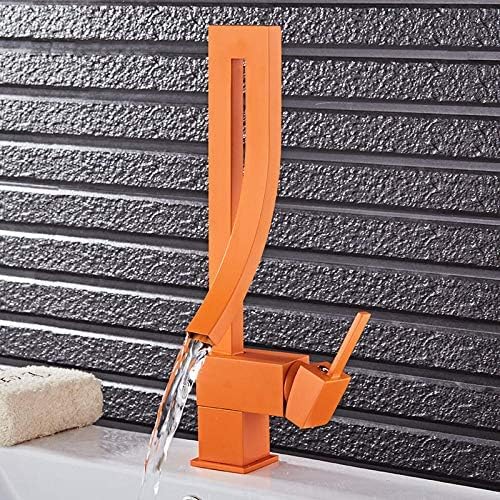 Waschbecken Wasserhahn Einhebelmischer Badezimmer Waschbecken Waschbecken Wasserhahn-Orange,Orange von Generic