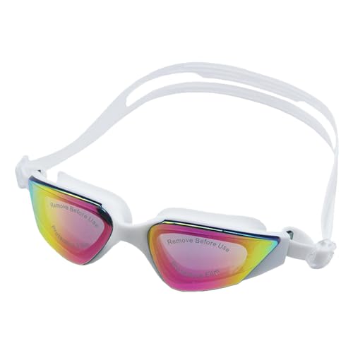 Wasserdichte Schwimmbrille – Anti-Beschlag-Brille, transparent, bunt, kein Auslaufen, Schwimmbrille für Männer, Frauen, Erwachsene, Jugendliche von Generic