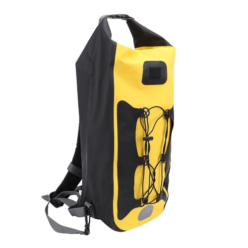 Wasserdichter Rucksack, Wasserdichter Rucksack, Multifunktional, 20 L, Großes Fassungsvermögen, PVC, Outdoor-Sport-Tagesrucksack für Reisen (Yellow) von Generic